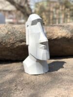 Tête de Moai en papercraft 3D