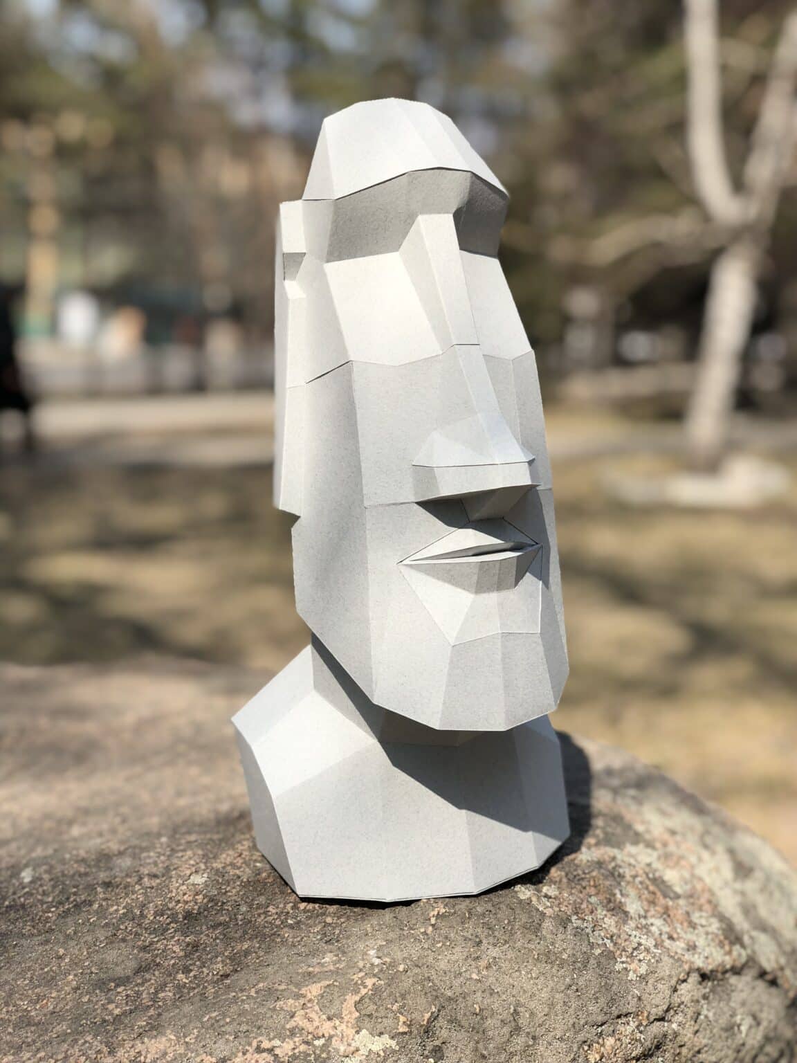 Tête de Moai en papercraft 3D Tête de Moai en papercraft 3D
