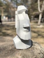 Tête de Moai en papercraft 3D