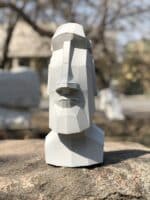 Tête de Moai en papercraft 3D