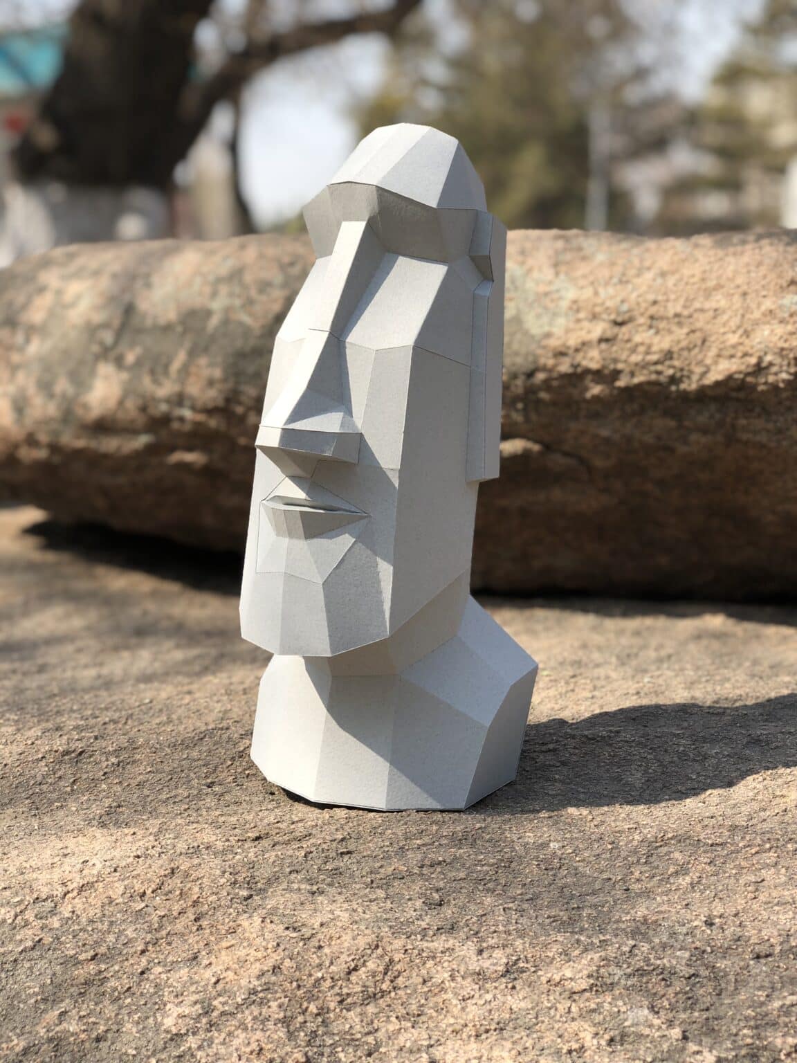 Tête de Moai en papercraft 3D Tête de Moai en papercraft 3D