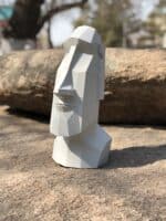 Tête de Moai en papercraft 3D