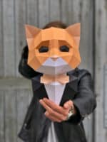 Chat en costume papercraft 3D