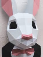 Lapin en costume en papercraft 3D