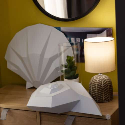 Papercraft 3D coquillages en papier