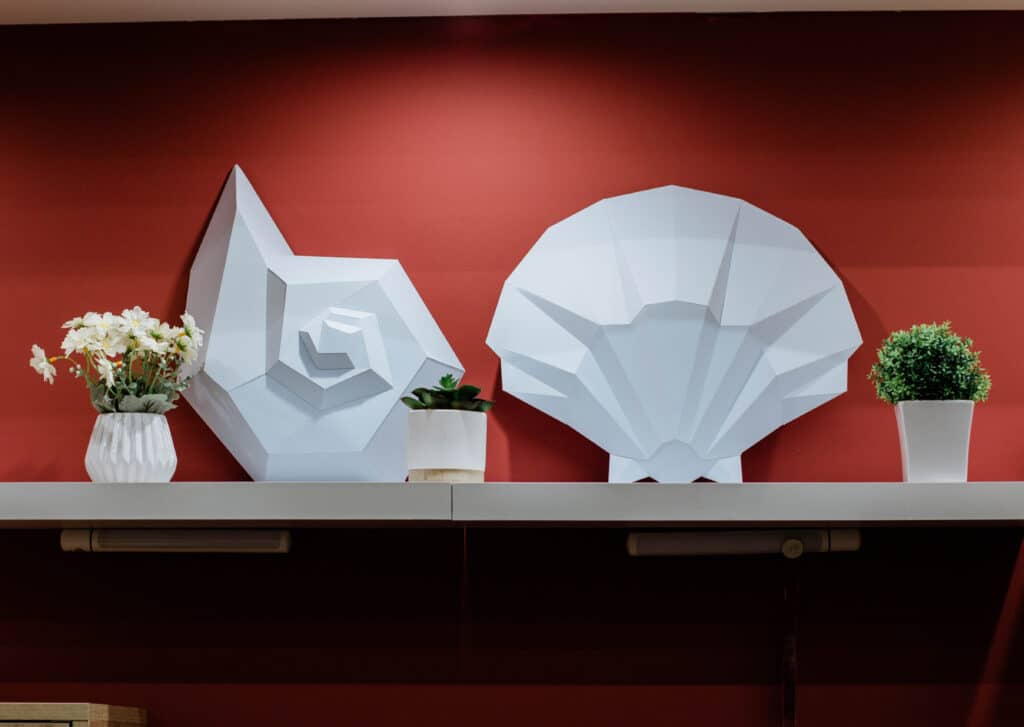 Papercraft de conchas em origami 3D Papercraft de conchas em origami 3D