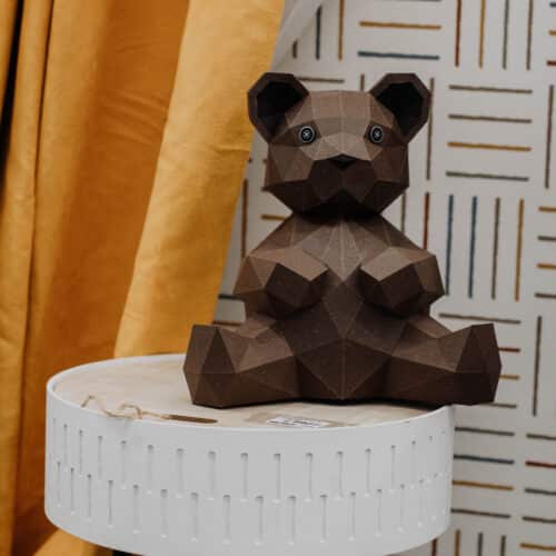 Sculpture chat sphynx assis papercraft