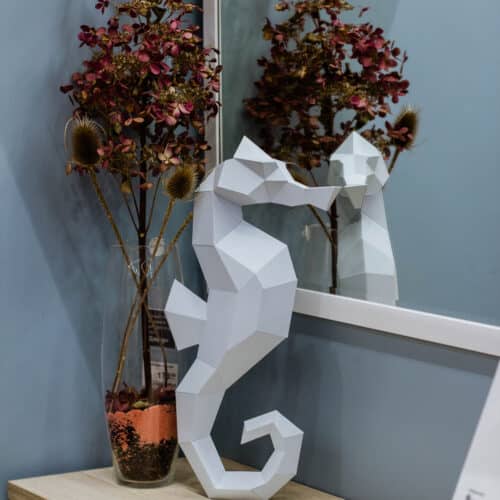 Hippocampe en papercraft 3D