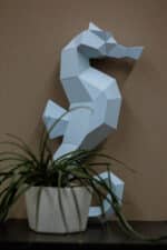 Hippocampe en papercraft 3D