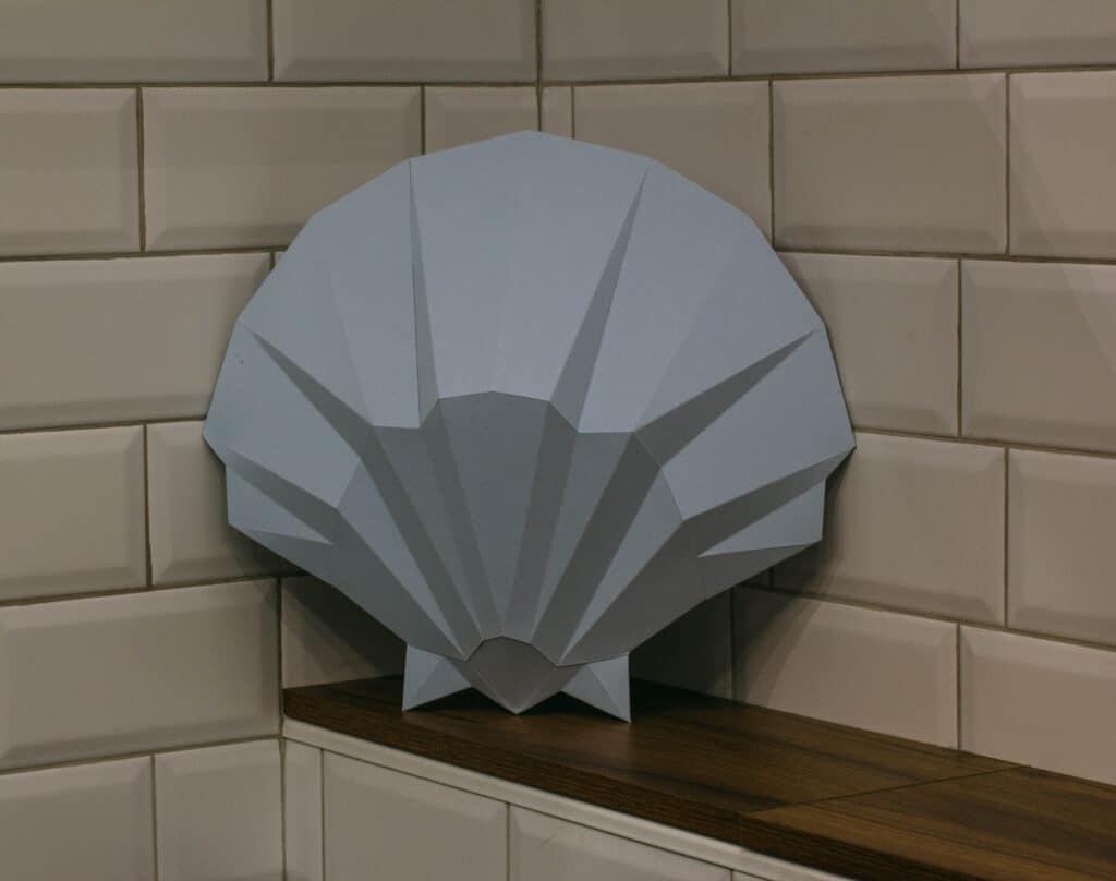 Papercraft de concha SHELL#1 en origami 3D