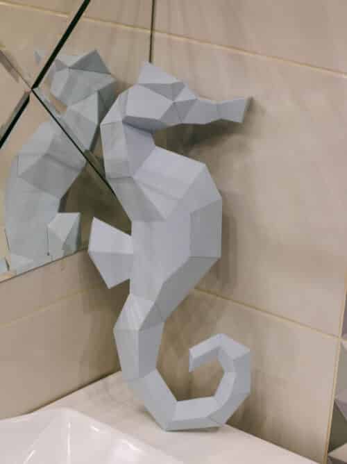 Hippocampe en papercraft 3D
