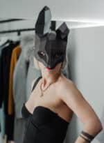 Masque lapin 3D en papercraft