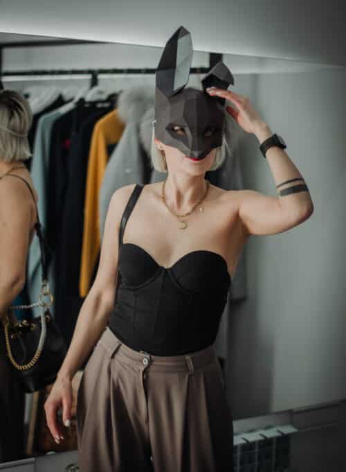 Masque lapin 3D en papercraft