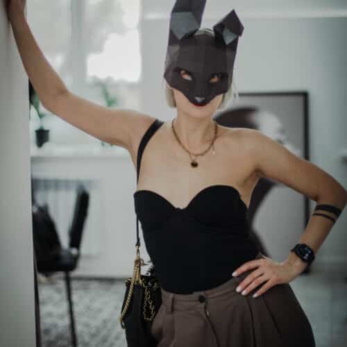 Masque lapin 3D en papercraft