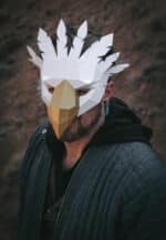 Masque d'aigle en papercraft 3D