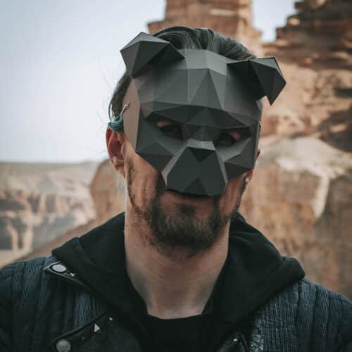 Masque chien papercraft 3D