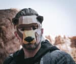 Masque loup en papercraft 3D