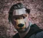 Masque loup en papercraft 3D