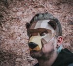 Masque loup en papercraft 3D