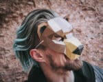 Masque loup en papercraft 3D