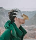 Masque d'aigle en papercraft 3D