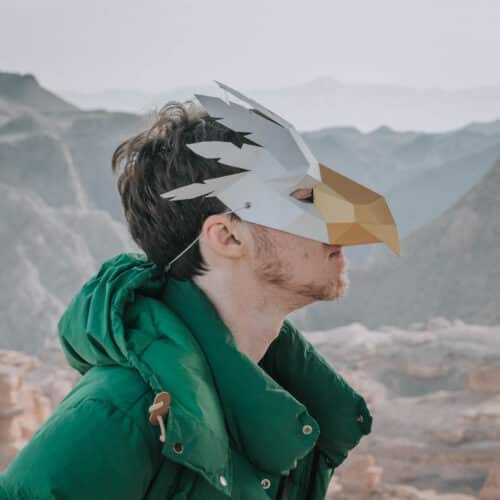 Masque d'aigle en papercraft 3D