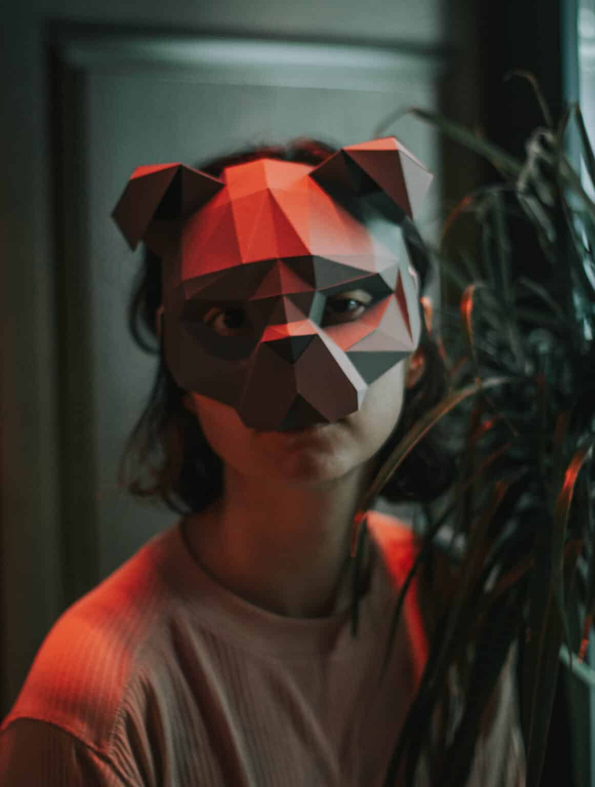 Masque chien papercraft 3D Masque chien papercraft 3D