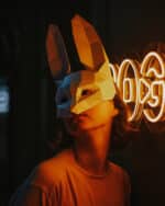 Masque lapin 3D en papercraft