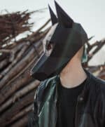 Papercraft Dobermann Helm Maske in Origami 3D Papercraft Dobermann Helm Maske in Origami 3D