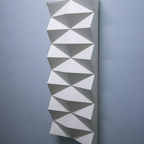 Papercraft 3D sculpture rhombus