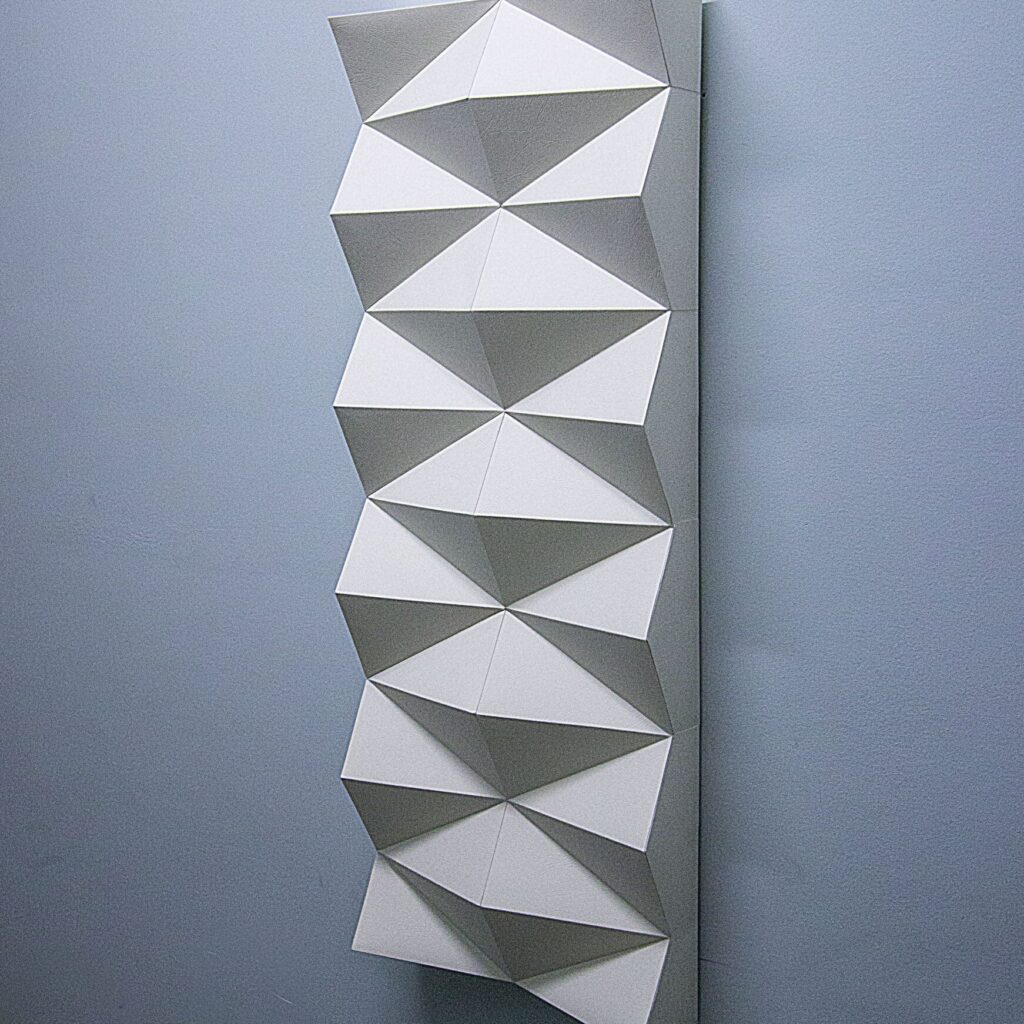 Papercraft 3D sculpture rhombus