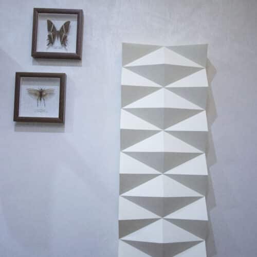 Papercraft 3D sculpture rhombus