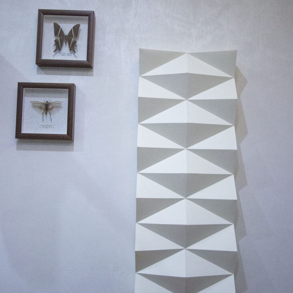 Papercraft 3D sculpture rhombus