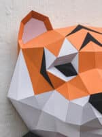 Trophée tigre en costume papercraft 3D