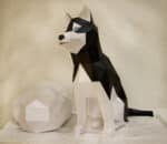 Husky en papercraft 3D