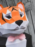 Trophée tigre en costume papercraft 3D