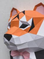 Trophée tigre en costume papercraft 3D