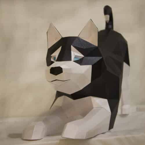 Husky en papercraft 3D