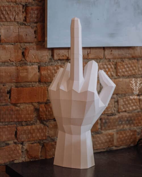 Papercraft 3D doigt d'honneur