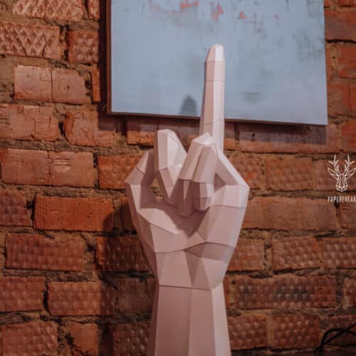 Papercraft 3D doigt d'honneur