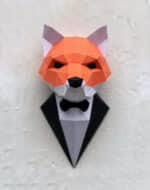 Papercraft 3D renard en costume