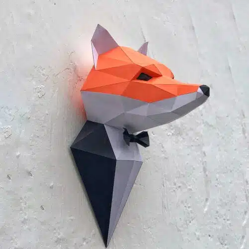 Papercraft 3D renard en costume
