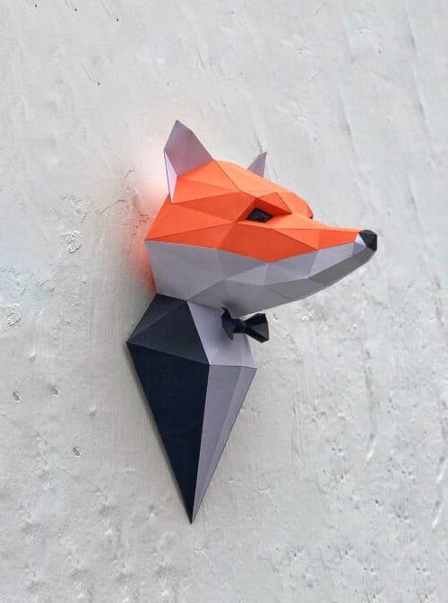 Papercraft 3D renard en costume