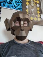Masque singe papercraft 3D Halloween