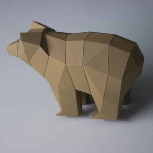 Petit ours simple en papercraft 3D