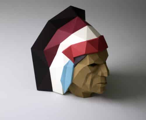 Papercraft 3D chef amérindien