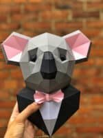Koala en costume en papercraft 3D
