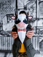 Taureau en costume papercraft 3D