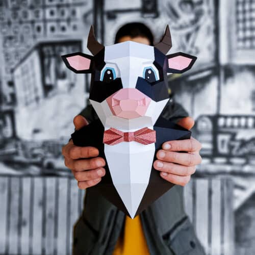 Taureau en costume papercraft 3D