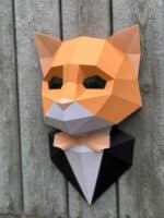 Chat en costume papercraft 3D